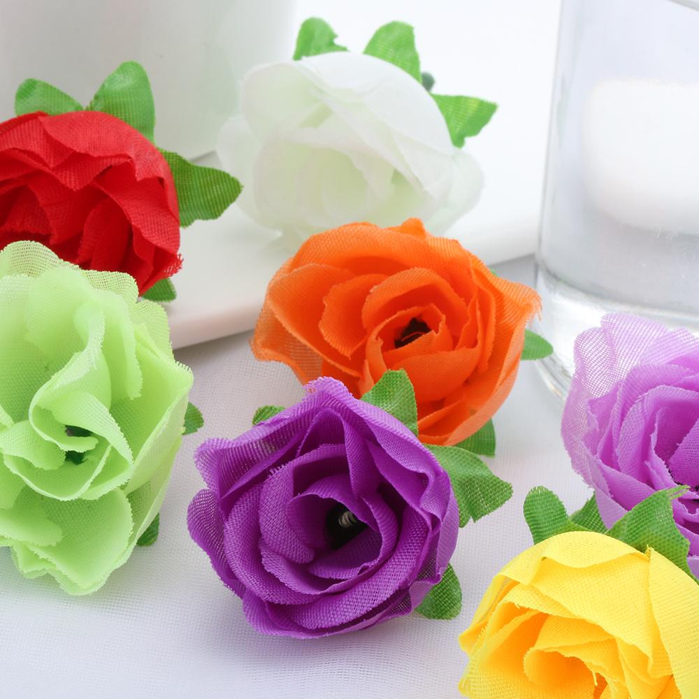 20/50pcs Real Touch Floral Beautiful Artificial Rose Flower Heads Fake Bouquet Wedding Decoration