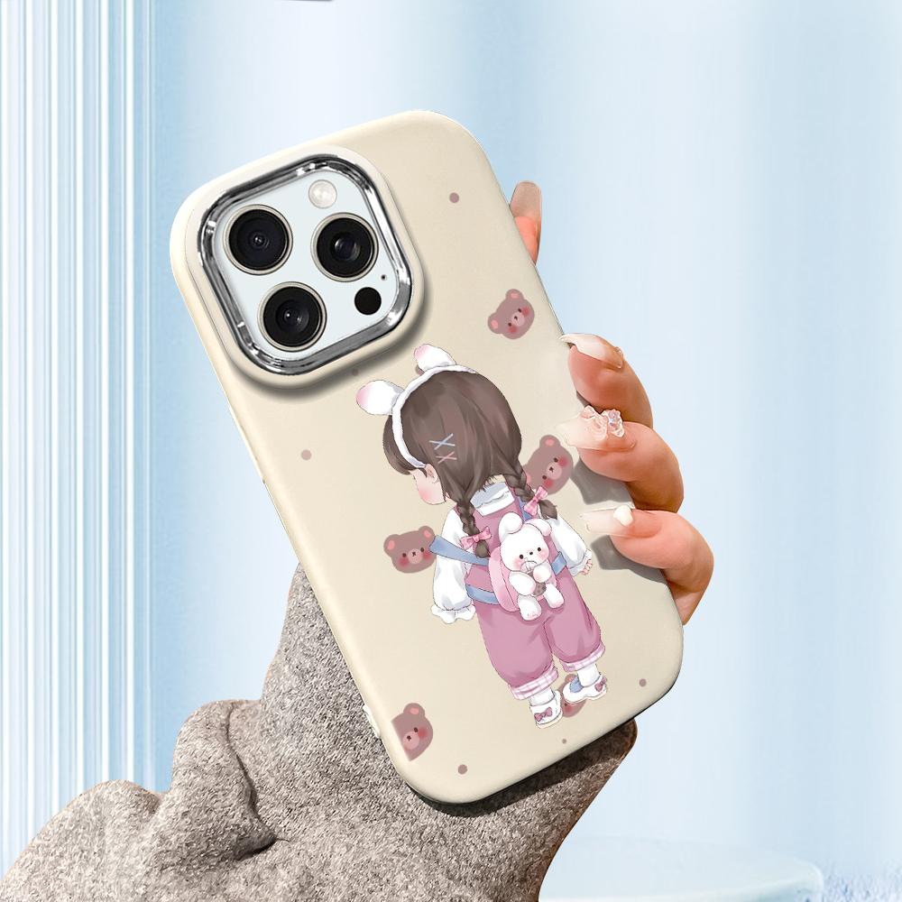 Для iPhone 15 14 13 11ProMax 14 15 16 Samsung S25 S24 S23 S22 Redmi 10 13 14C Мультяшный Черный Кот Серебристый Край Мягкий Жидкий Силикон Защитный Чехол