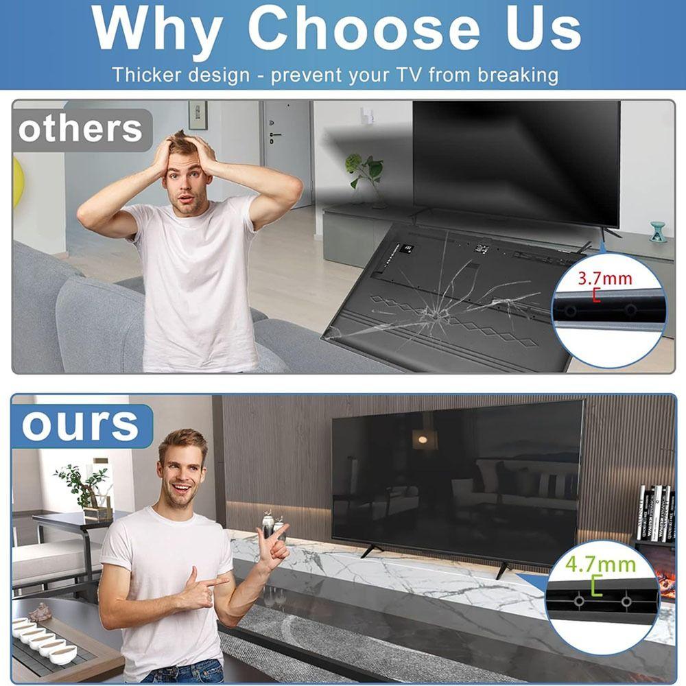 Замена Нескользящая Подставка для Телевизора с Винтами Прочные Ножки Подставки для Телевизора Без Сверления Твердая Опорная База Подставка для TCL/Roku