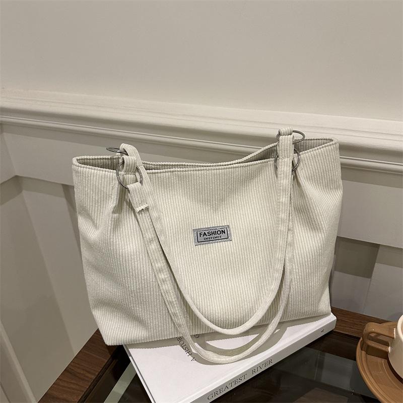 Вельветовая сумка женская большая повседневная сумка через плечо для покупок сумка-тоут для поездок на работу