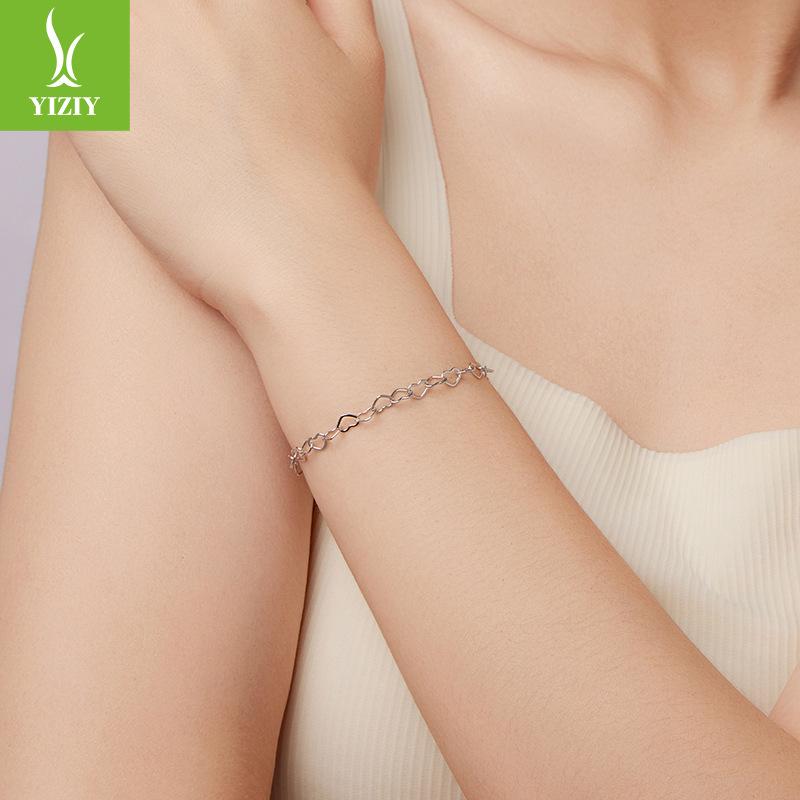 Простой плетеный браслет из стерлингового серебра S925, унисекс, модный