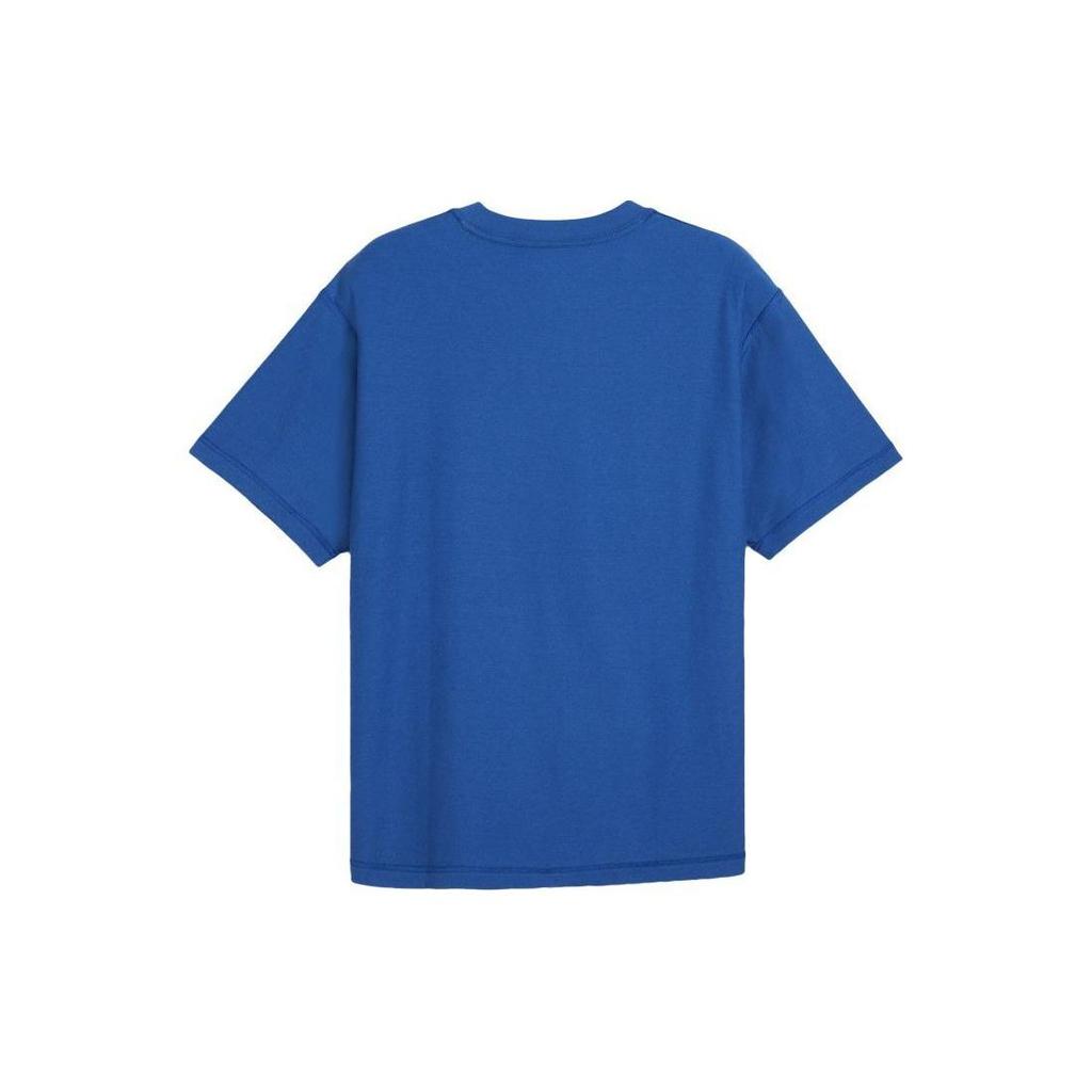 Puma Pivot Unisex Tee Logo Embroidery Design Casual Round Neck Short Sleeve Drop Shoulder T-Shirt Men Tops Blue-Glaze 623058-08