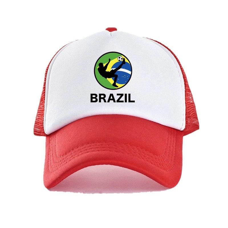 Men Women Football Brazil Team Snapback Cap 2018 Brazil Fan Soccer Sports Cap Yellow Green Brazil National Parrot Flag Hat YY456