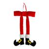 Рождественский эльф, нога, украшение, 14 дюймов, красная плюшевая нога эльфа, подвесное украшение с бархатным бантом для рождественской елки, венка, двери, стены, праздничного декора
