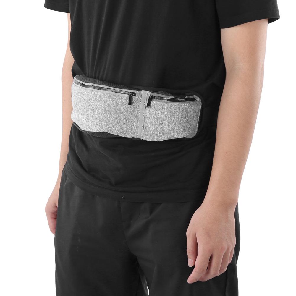 Sports Waist Bag Multifunction Outdoor Waterproof Largecapacity Belt Bag Running(Black Size)