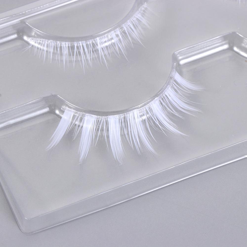 Lightweight Lash Extension White False Eyelashes Upper Lower Eyelashes Halloween Cosplay Lashes