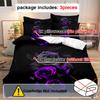 3Pcs Duvet Cover Set 1Pc Duvet Cover 2Pcs Pillowcases Without Core Ultra-Soft Comfortable Breathable Roses Butterflies