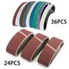 Комплект из 36 шлифовальных лент, износостойкая ленточная шлифовальная бумага, прочная шлифовальная абразивная лента, набор для замены шлифовальных лент