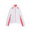 Куртка Run Ultraweave Color Block Свободный крой Воротник-стойка На молнии Ретро спортивная куртка Женские куртки Огненно-красный 524556-69