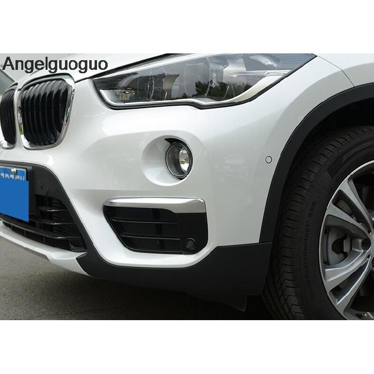 Car Refiting Car Front Fog Lamp Foglights Cover Shield Decoration Frame Sticker for 2016-2018 BMW X1