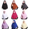 Cotton Blend Muslim Hijab Amira Islamic Solid Soft Scarf Long Hejab Head Shawls