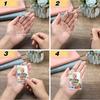 5Pcs Blank Photo Frame Keychain Clear Acrylic Keyring Insert Photo Split Key Pendant Diy Key Holder Couple Anniversary Gifts