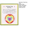 Pocket Hug Rainbow Heart Decoration with Greeting Card Round Glass Colorful Heart Ornament Friends Family Valentine's Day Keepsake Gift