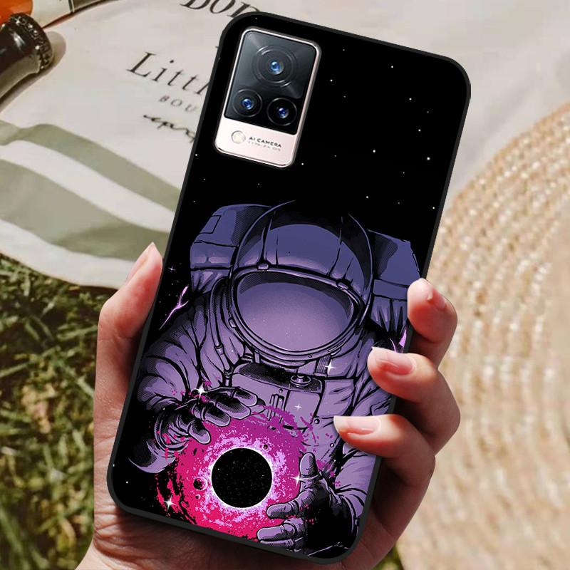 Для чехла Coque vivo V21e Силиконовая задняя крышка Чехол для телефона Для vivo V21e Чехлы Мягкий бампер Funda на vivo V2061 V21 e V 21e 6.44" Сумка