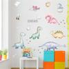 Цветные наклейки с динозаврами из ПВХ, детская комната, наклейки на стену с динозаврами мечты