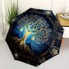 """Древо Жизни Мандала Настенное Искусство""": Духовный Декор для Вашего Пространства" Зонт, Портативный Компактный 3-складной Зонт для Мужчин и Женщин, S267