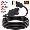 USB 3.0 2.0 Удлинительный кабель Удлинитель Быстрое удлинение Провод для передачи данных 0,5/1/1,5/2/3 м для Smart TV XBox One SSD ПК Ноутбука