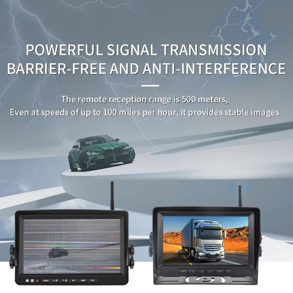 7-дюймовый экран 1024X600 система заднего вида 2.4G цифровая беспроводная камера и 24V автомобильный монитор для автобуса грузовика склада погрузчика