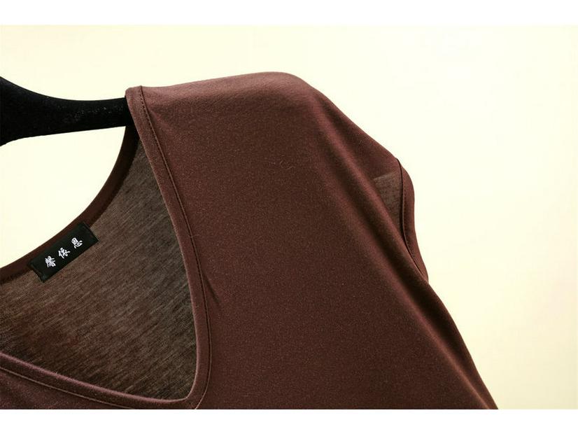 Women's Plus Size V-Neck Modal Tank Top - 2024 Summer Casual Solid Color, Sleeveless and Loose Fit