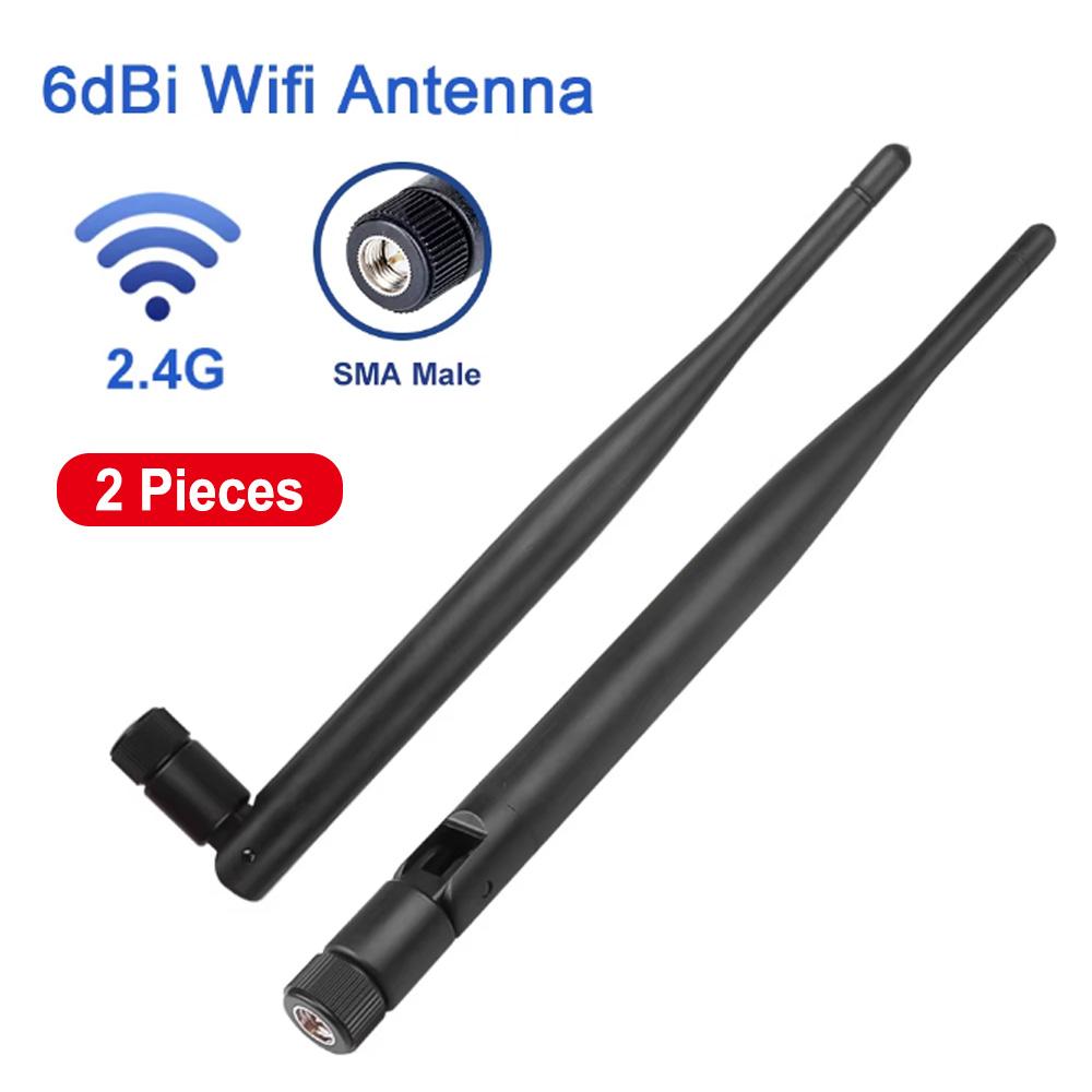 2 шт. 2,4 ГГц Беспроводная WiFi Антенна 6dBi SMA Разъем Папа WiFi Антенна Для Роутера Сетевой Карты Дрона IP-Камеры Pigtail Кабель