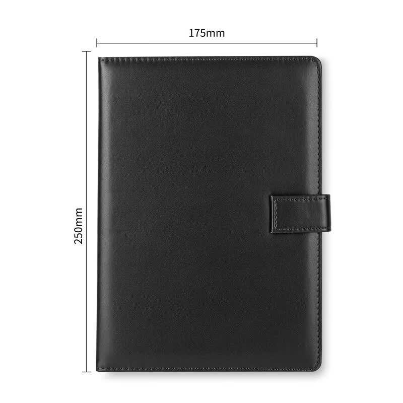 Deli 16K Business Leather Notebook with Snap Closure