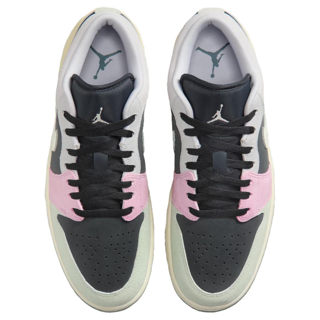 Jordan Air Jordan 1 Low Винтажные Баскетбольные Кроссовки Унисекс Розовый Черный IB7109-004