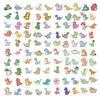 100Pcs Cartoon Dinosaur Stickers Waterproof PVC Cute Animal Decals DIY Vinyl Art Decoration Skateboard Luggage Water Phone Case Graffiti