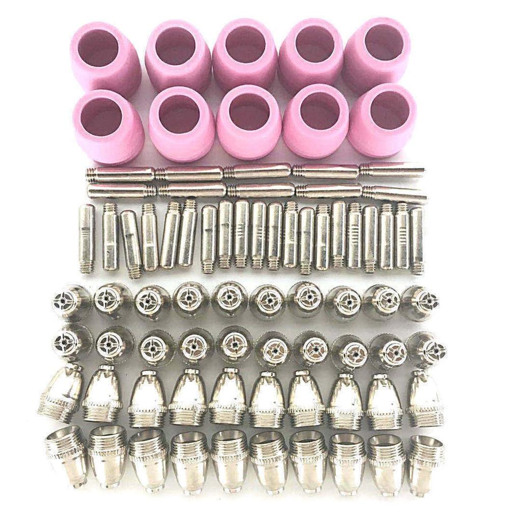 50PCS WSD-60 AG60 Air Plasma Cutter Cutting Torch Consumables Kits SG55 AG60