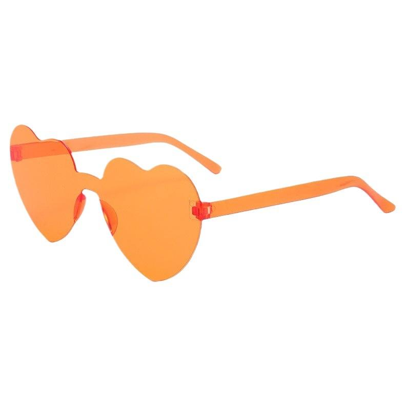 Солнцезащитные очки Peach Heart Sunglasses, Love Glasses, модные безрамные цельные солнцезащитные очки