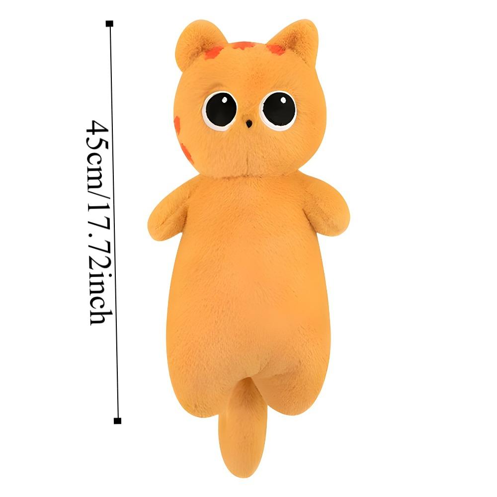 PP Cotton Long Giant Cats Plush Cartoon Cat Stuffed Plushie Animal Bolster Pillow Christmas Toy