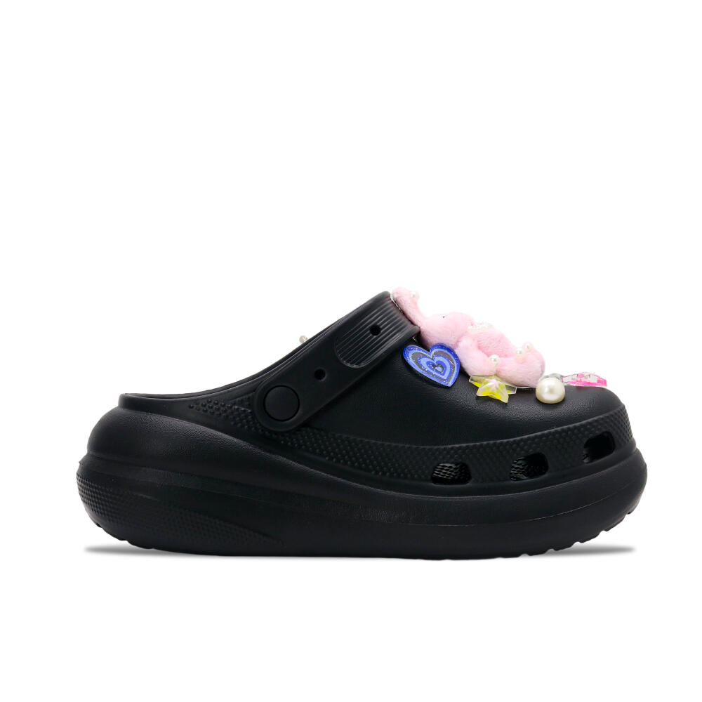 Crocs Crush Clog Sweet Cool Brown Sugar Casual Temperament Princess Style Hole Shoes for Men and Women Black