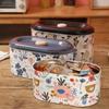 2PCS/SET European Style Tinplate Storage Box Large Capacity Candy Cookie Box Gift Boxes  Living Room