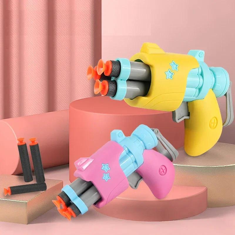 Soft Bullet Gun Toys with Nerf Soft Bullet Darts Toy Parent-child Interactive Toy Guns Safe Soft Foam Bullets Gun Shooting Game