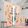 2pcs 2D Flat Printing Window Drapes Trust Universe Boho Eye Polyester Fabric Without Electricity Festive Holiday for Home &