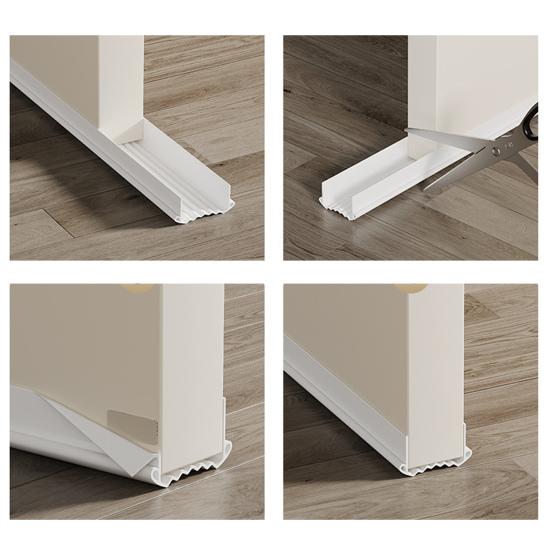 Нижняя уплотнительная полоса двери, режущая прочная клейкая звукоизоляционная защита глушителя под дверными уплотнителями для наружных межкомнатных дверей