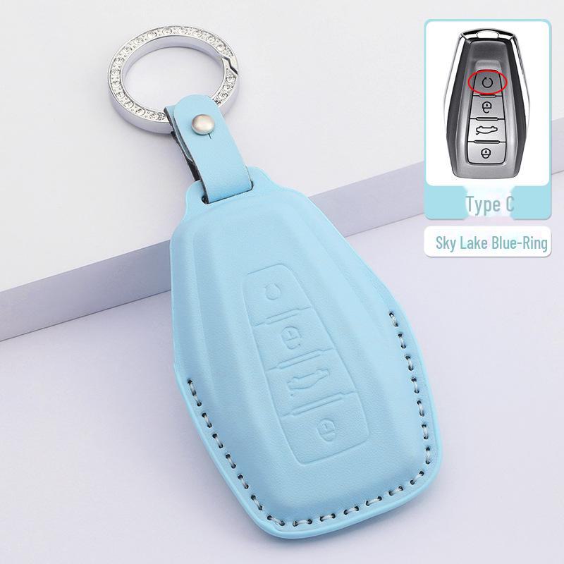 Чехол для ключа Geely Emgrand для Xingrui, Xingyue L, Binrui Cool, Boyue, Binyue и GS - кожаный чехол для мужчин и женщин