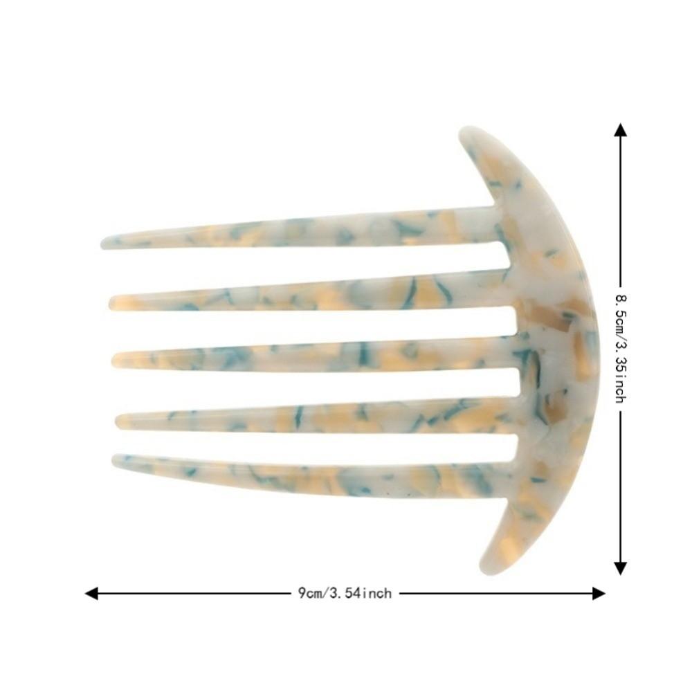 5 Teeth Acetate Hair Comb Anti-Static Styling Hair Brush Wide Teeth Hair Comb Hairdressing