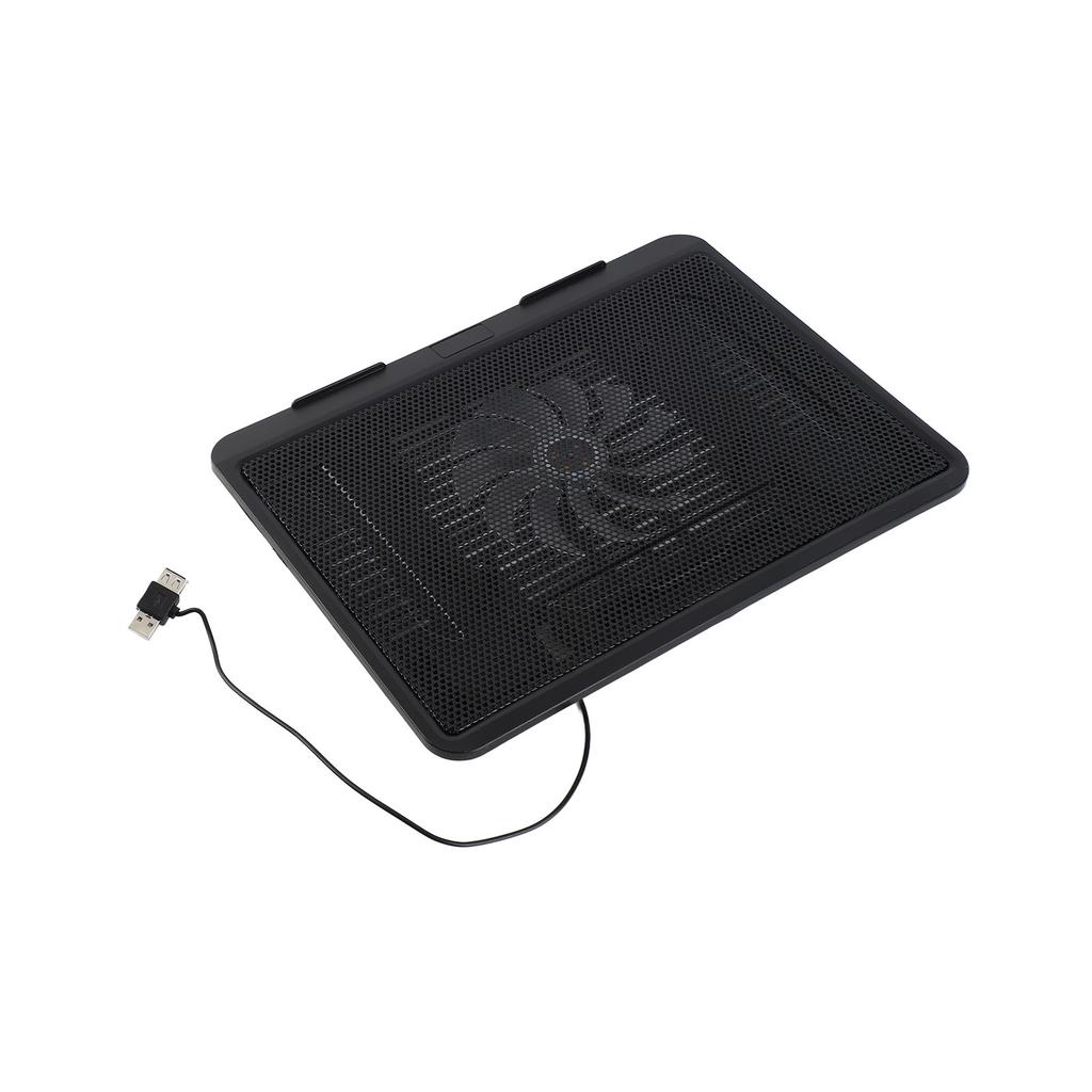 Охлаждающая подставка для ноутбука с большим вентилятором и USB-подставкой для ноутбука 14" или ниже, черная