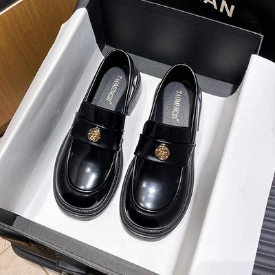 559 женская обувь кожаная обувь золотая пряжка-монета обувь на платформе бархатные лоферы для ленивых женский большой размер