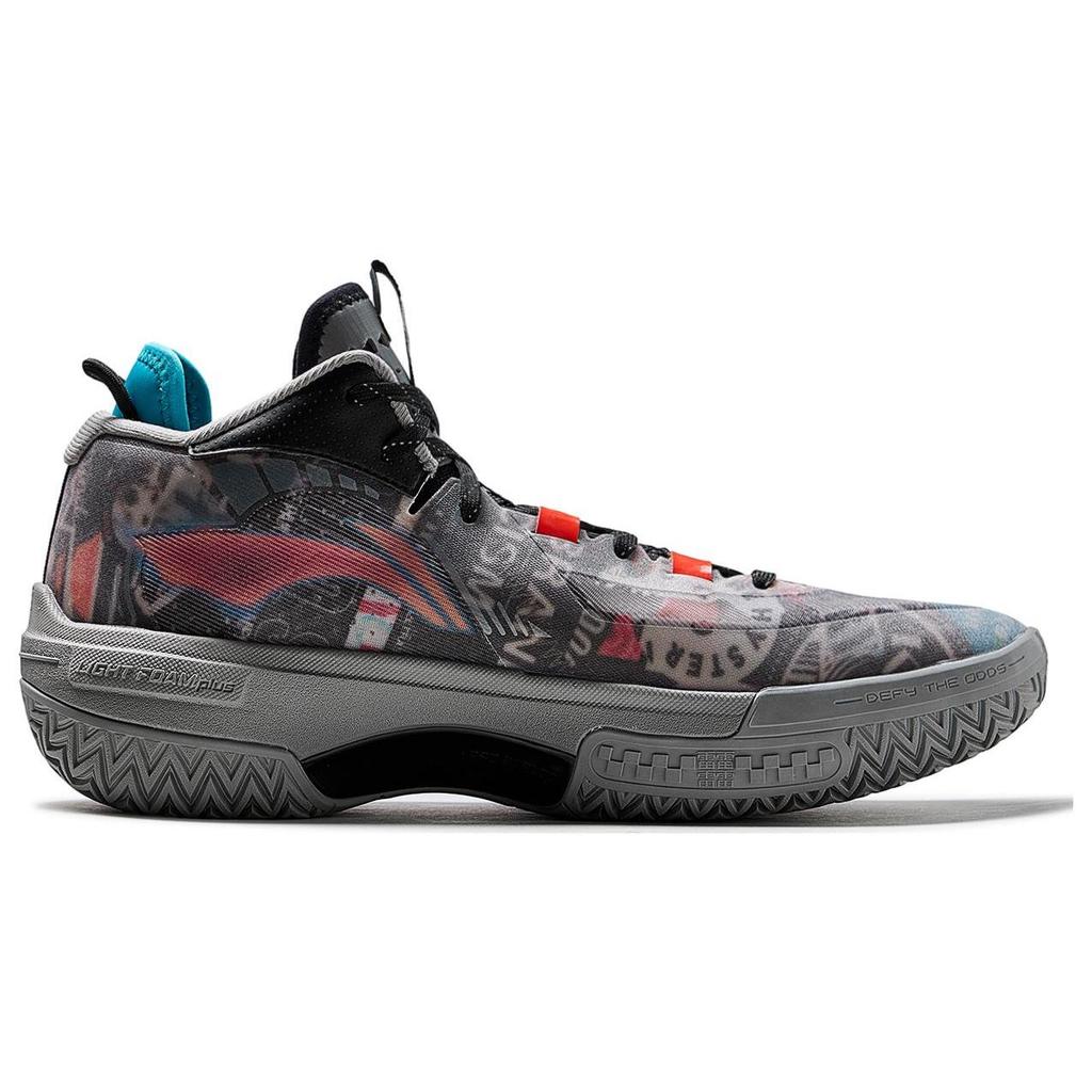 Баскетбольные кроссовки Li Ning Jie Ao Мужские Средняя высота Серый/Черный ABFT035-3
