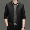 Мужская куртка с воротником-стойкой, весна и осень, новый повседневный пиджак большого размера для пап среднего возраста, деловой мужской стиль