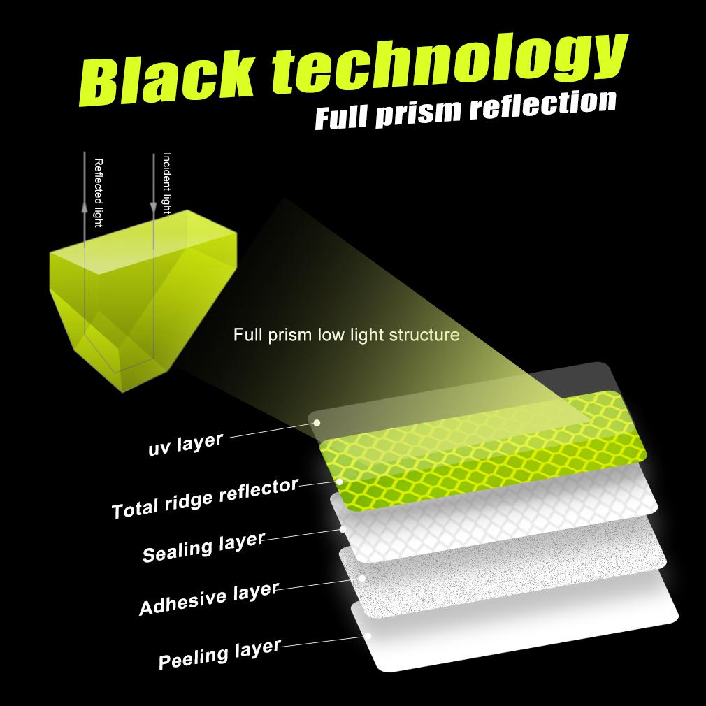 Цветные наклейки-отражатели для автомобиля. 10 штук