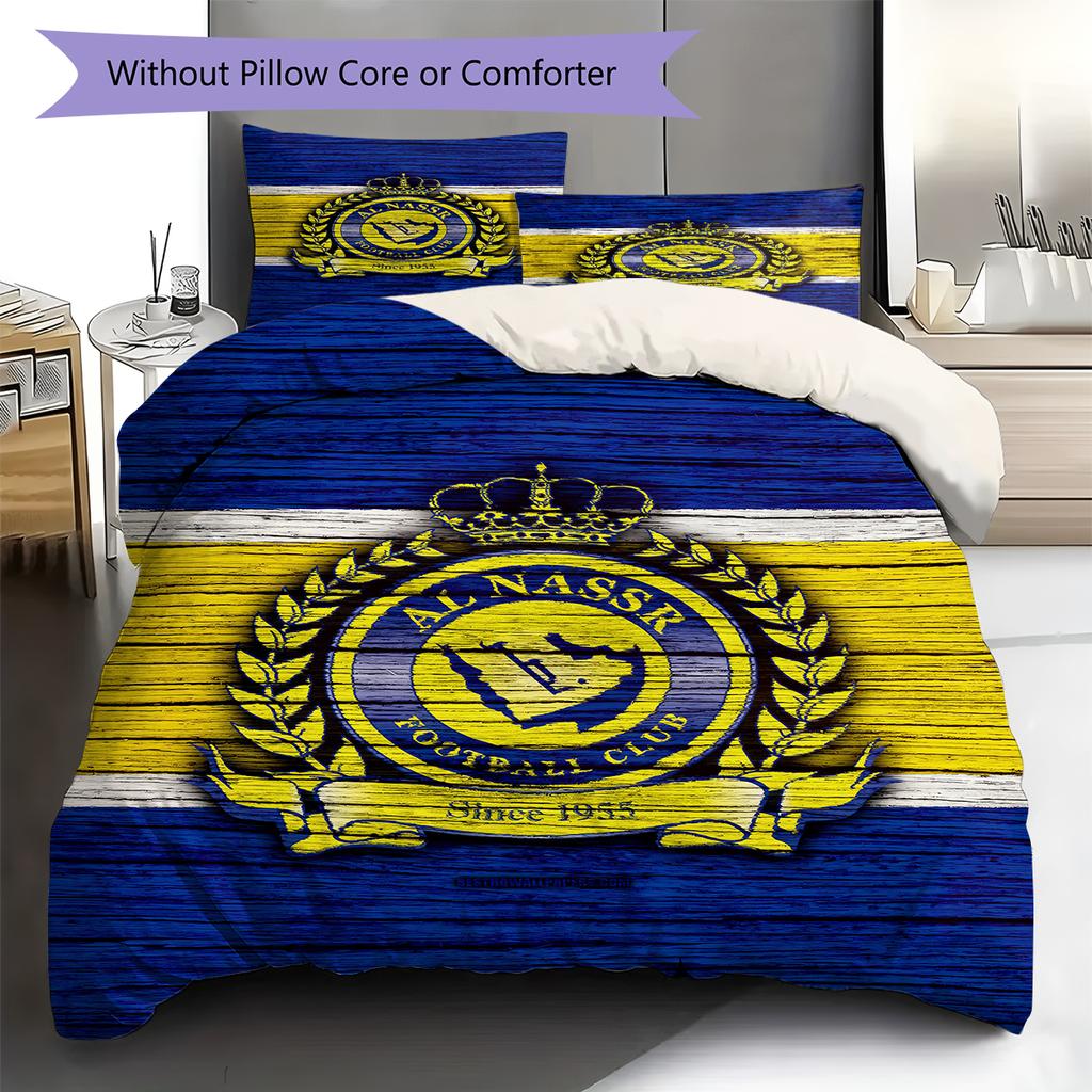 Al-Nassr Pattern Bedding,Quilt Set Quilt Cover Pillowcase Home Birthday Gift (1 * duvet cover + 2 * pillowcase, without core)