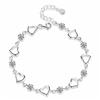 Love Heart Bracelet Female Niche Design Japanese And Korean Simple Heart To Heart White Diamond Trendy Bracelet