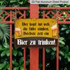 2D Flat, 1pc Vintage Aluminum Metal Sign "It's High Time To Drink A Beer" - Retro Wall Art for Bar, Kitchen, Pub Decor - 8x12 Inch Rustic Gift for