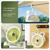 Desktop Portable Air Circulator USB Rechargeable 1200mAh Outdoor Camping Fan with LED Light Three Speed Electric Air Cooling Fan
