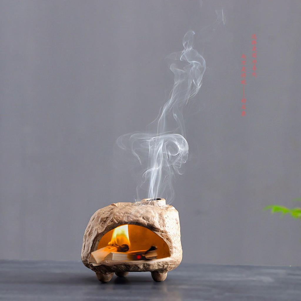 Holder Cone Burner Home Furnace Sage Stand Furnishings Gift Ceramic Incense Smudge Bowl for