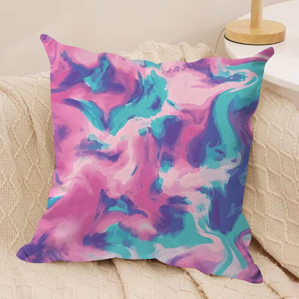 Marble pattern Cushion Cover Short plush Doublesided Print Square Throw Pillow Covers Sofa Home Cushion Decor