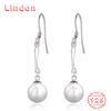 Линдон стерлингового серебра 925 пробы синтетический жемчуг серьги серьги-капли для женщин подарки на свадьбу