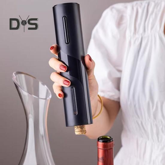 Электрическая открывалка для бутылок вина с резаком для фольги, кнопка одним нажатием, многоразовый автоматический инструмент для удаления винного штопора, перезаряжаемый через USB, нержавеющая сталь